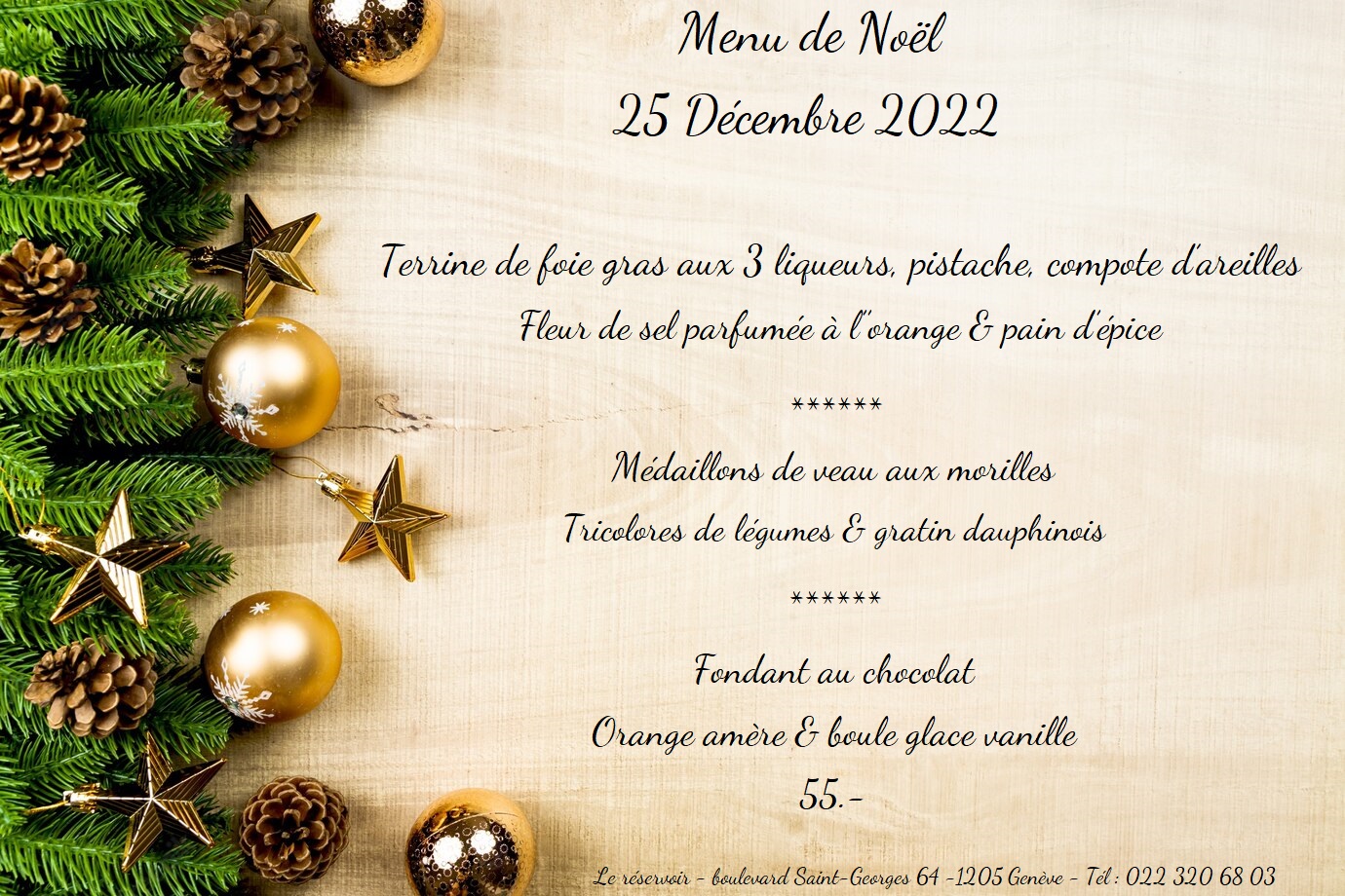 Menu de Noel - 25 Décembre 2022